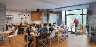 So sieht es am und im we-house aus