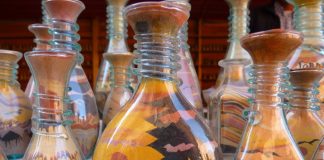 Sand-Malerei-Show per Livestream