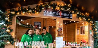 Karitative Hütte verkörpert den Weihnachtsgedanken