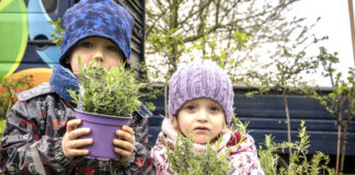 Holper Heide bepflanzt: Kita-Kinder aus der Horsthauser Straße im Einsatz